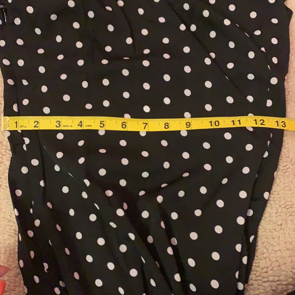 HP❤️Women’s Black High Slit Polka Dot Maxi Dress Sz S - Picture 4 of 7